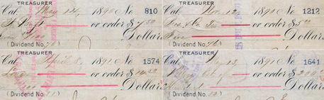 4 dividend checks